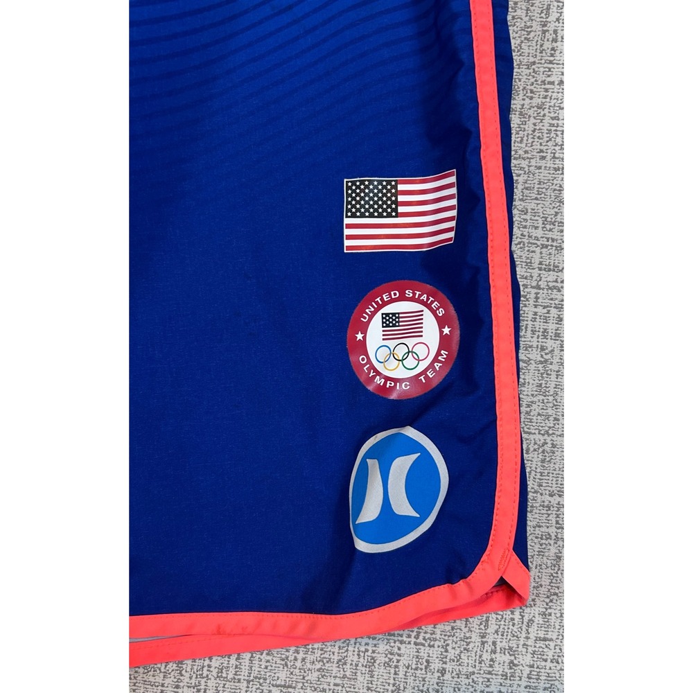 Hurley Phantom USA Olympic Branding Team Board Shorts Mens 30 Blue Swim Trunks - Picture 4 of 7